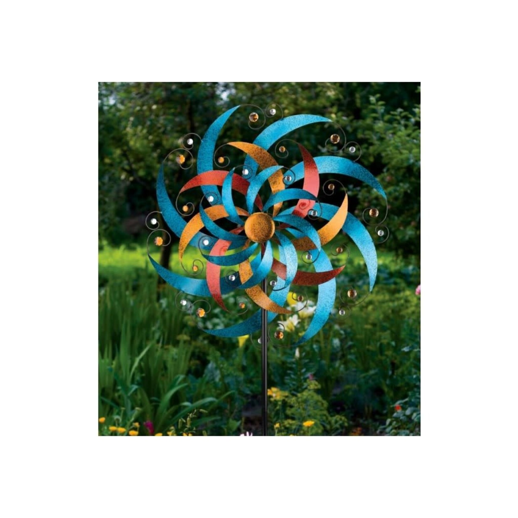 Kinetic Wind Spinner Stake - Crescent