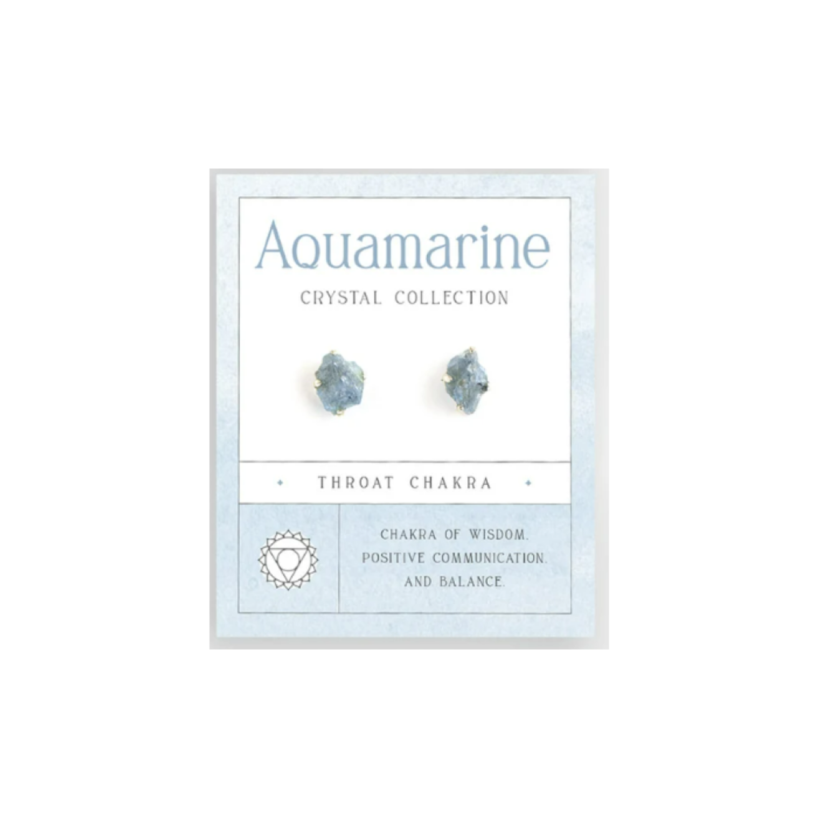 Stud Earrings - Aquamarine/Silver