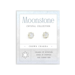 Stud Earrings - Moonstone/Silver