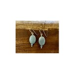 French Hook Earrings - Leland Blue Oval