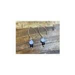 Long Wire Earrings - Leland Blue & Lace Agate
