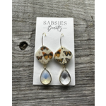 Earrings - Gold Butterflies with Crystal