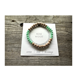 Wood Diffuser Bracelet - Rosewood Green