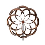 Kinetic Wind Spinner Stake - Bronze Bloom