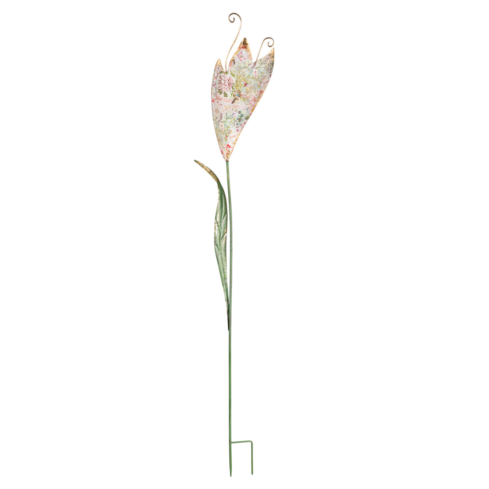 Garden Stake - 65 Inch Tall Blooming Iris