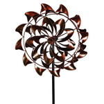 Kinetic Wind Spinner Stake - Bronze Flower