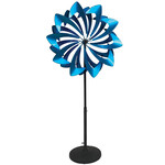 Kinetic Wind Spinner Stake - Blue Flower