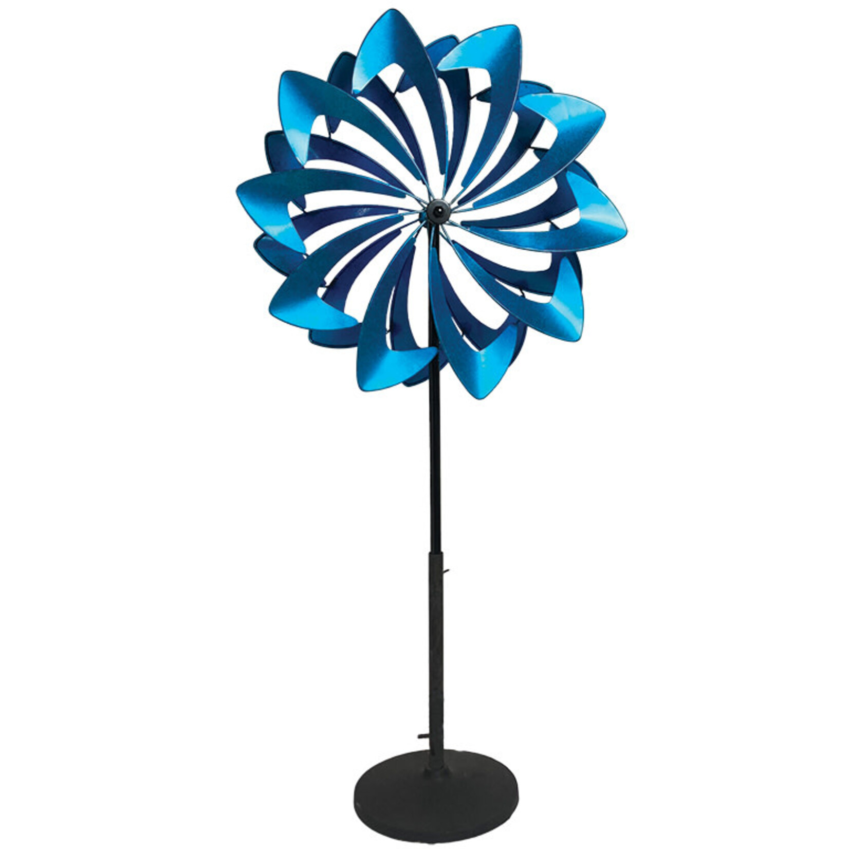 Kinetic Wind Spinner Stake - Blue Flower