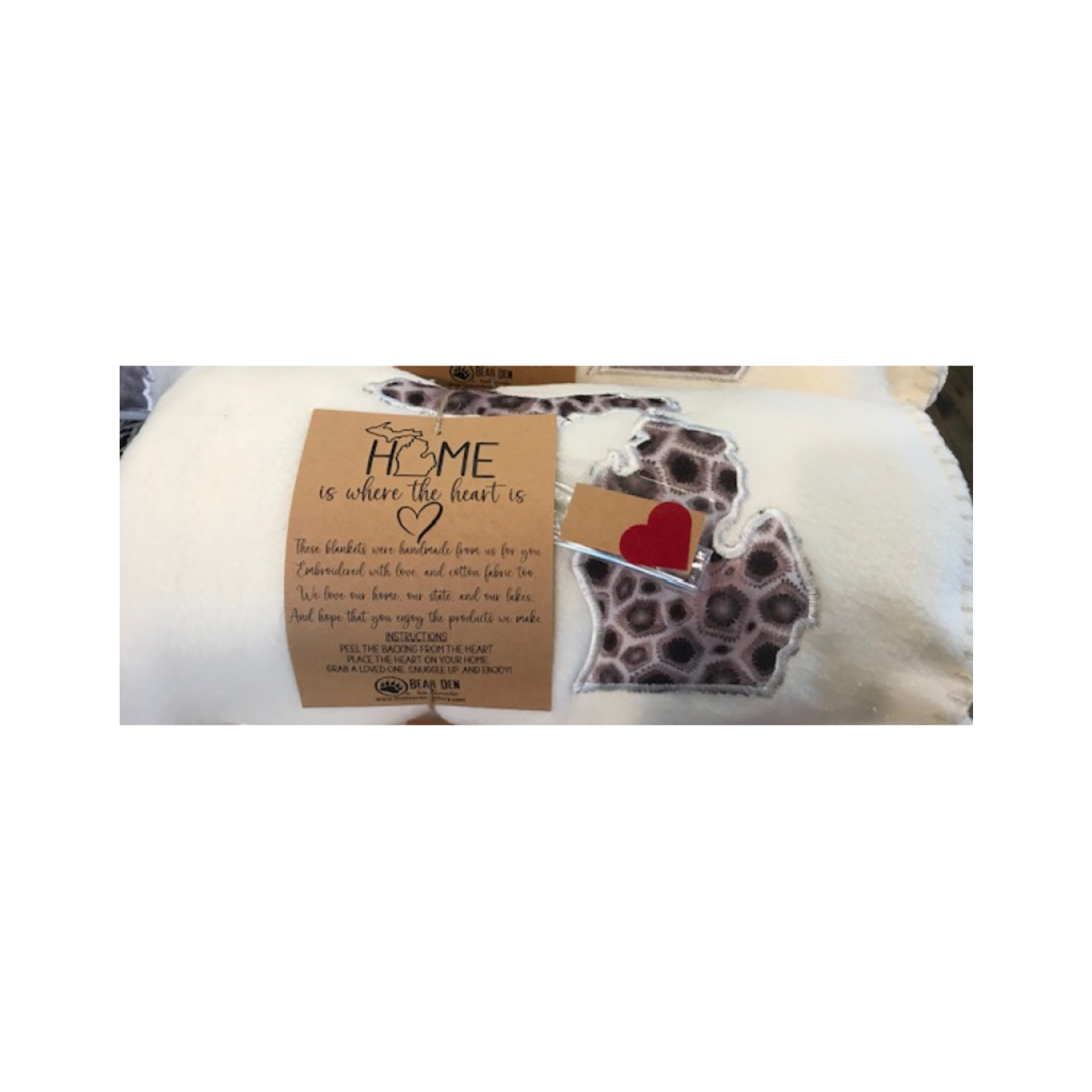 Bear Den Brand - Home Collection Michigan Home Fleece Blanket -