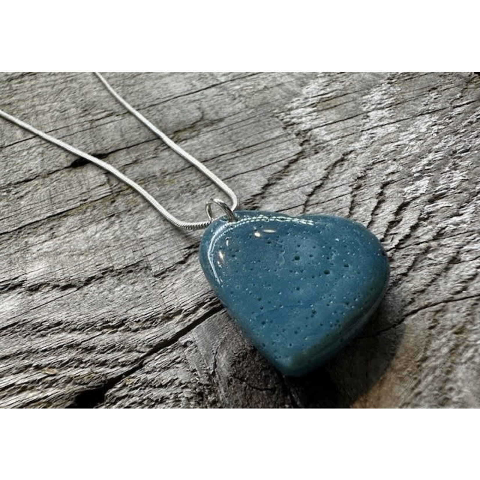 Blue Water Creations Necklace - Leland Blue Heart 2