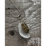 Blue Water Creations Necklace - Petoskey Stone & Beach Glass 1