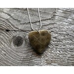 Blue Water Creations Necklace - Petoskey Stone Heart 2