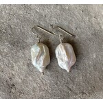 Earrings - Freshwater Pearl  Rectangle