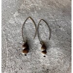 Earrings - Petoskey Stone Long