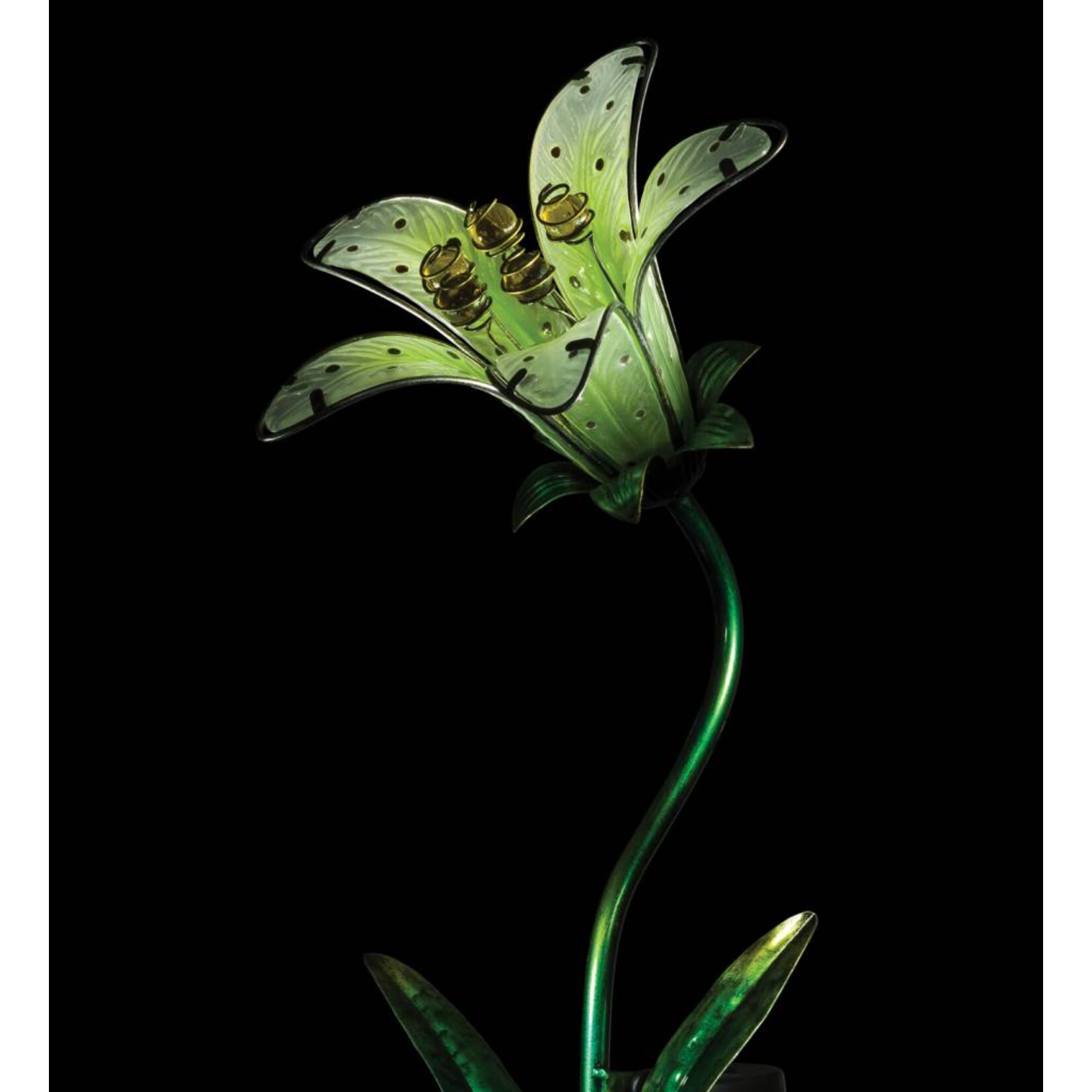 Solar Tiger Lily Stake - White
