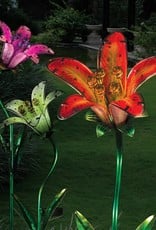Solar Tiger Lily Stake - White