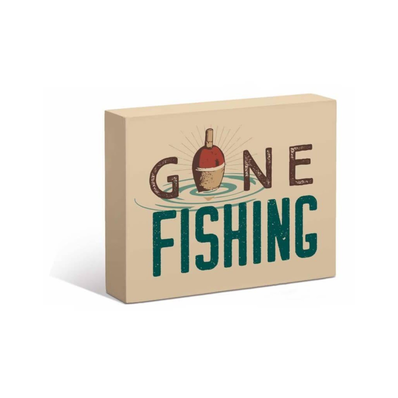 Gone Fishing 7" x 9" Box Art Sign