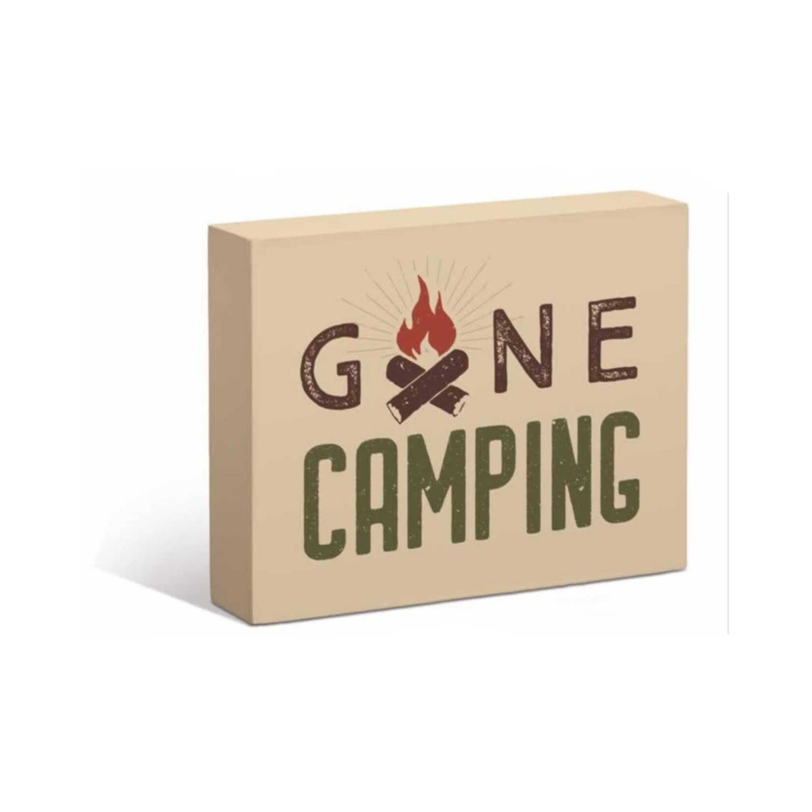 Gone Camping 7" x 9" Box Art Sign