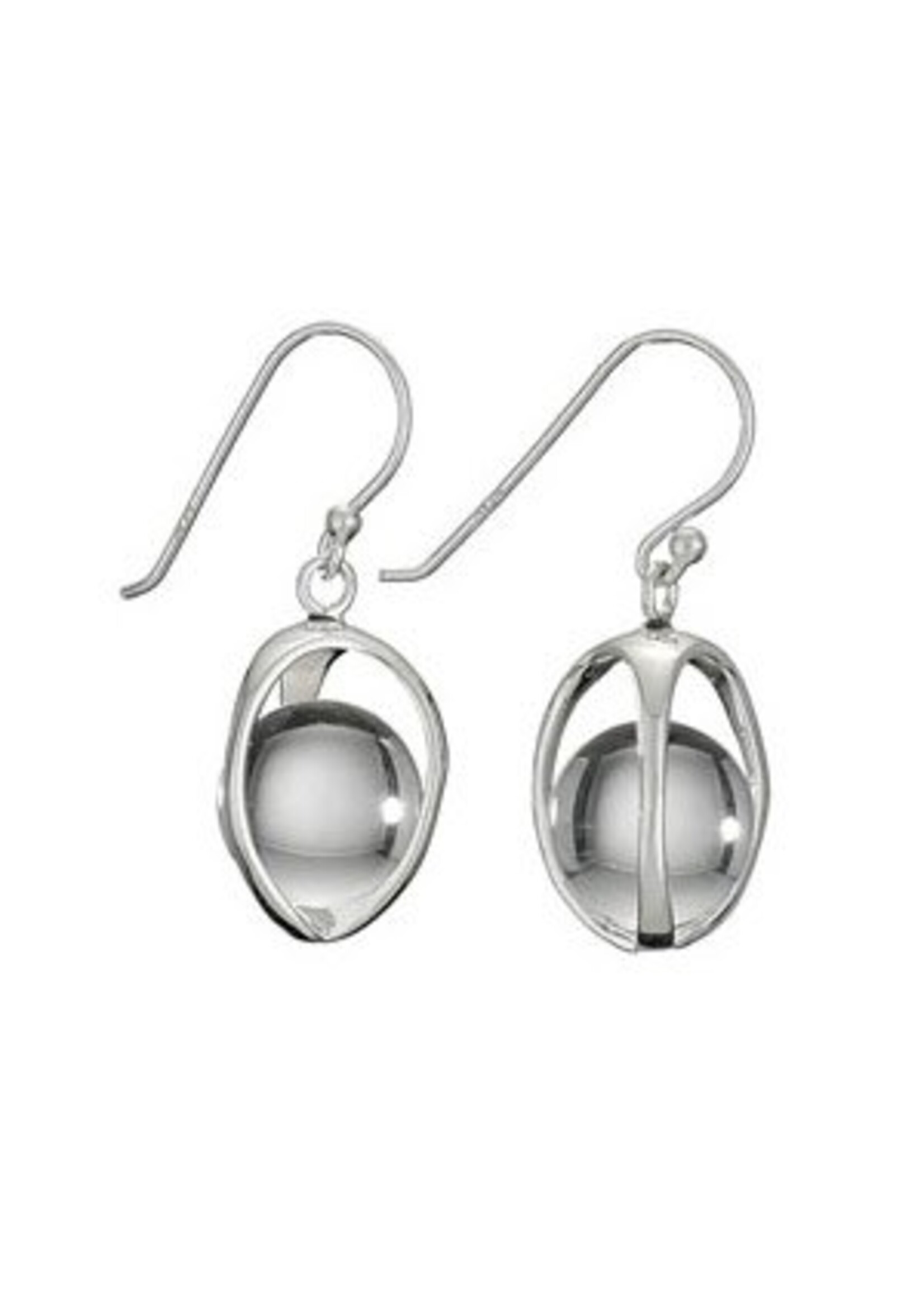 Crystal Cage Clear Quartz Earrings