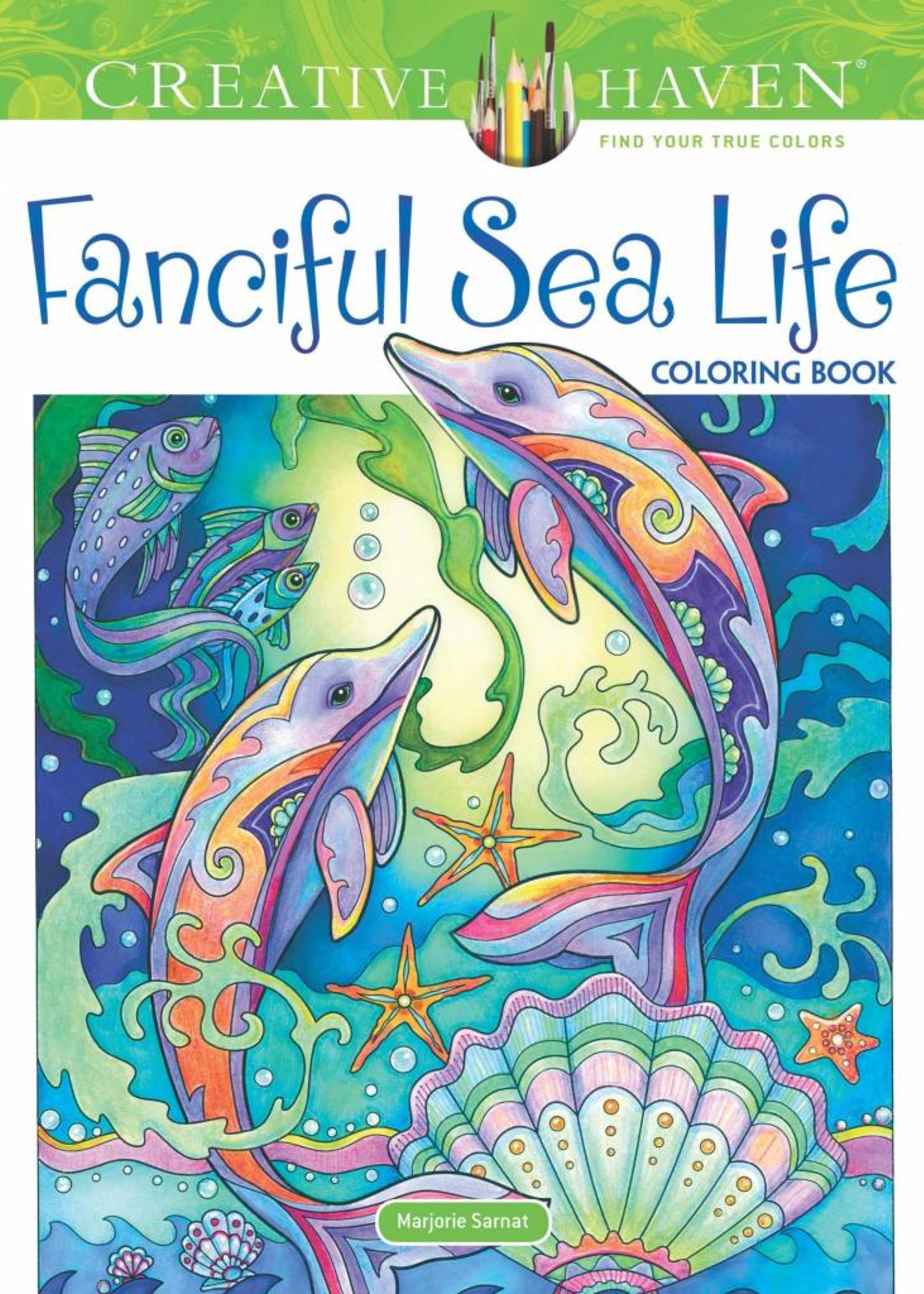 Fanciful Sea Life Adult Coloring Book