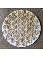 Crystal Grid Wood 12" Inverted Flower of Life