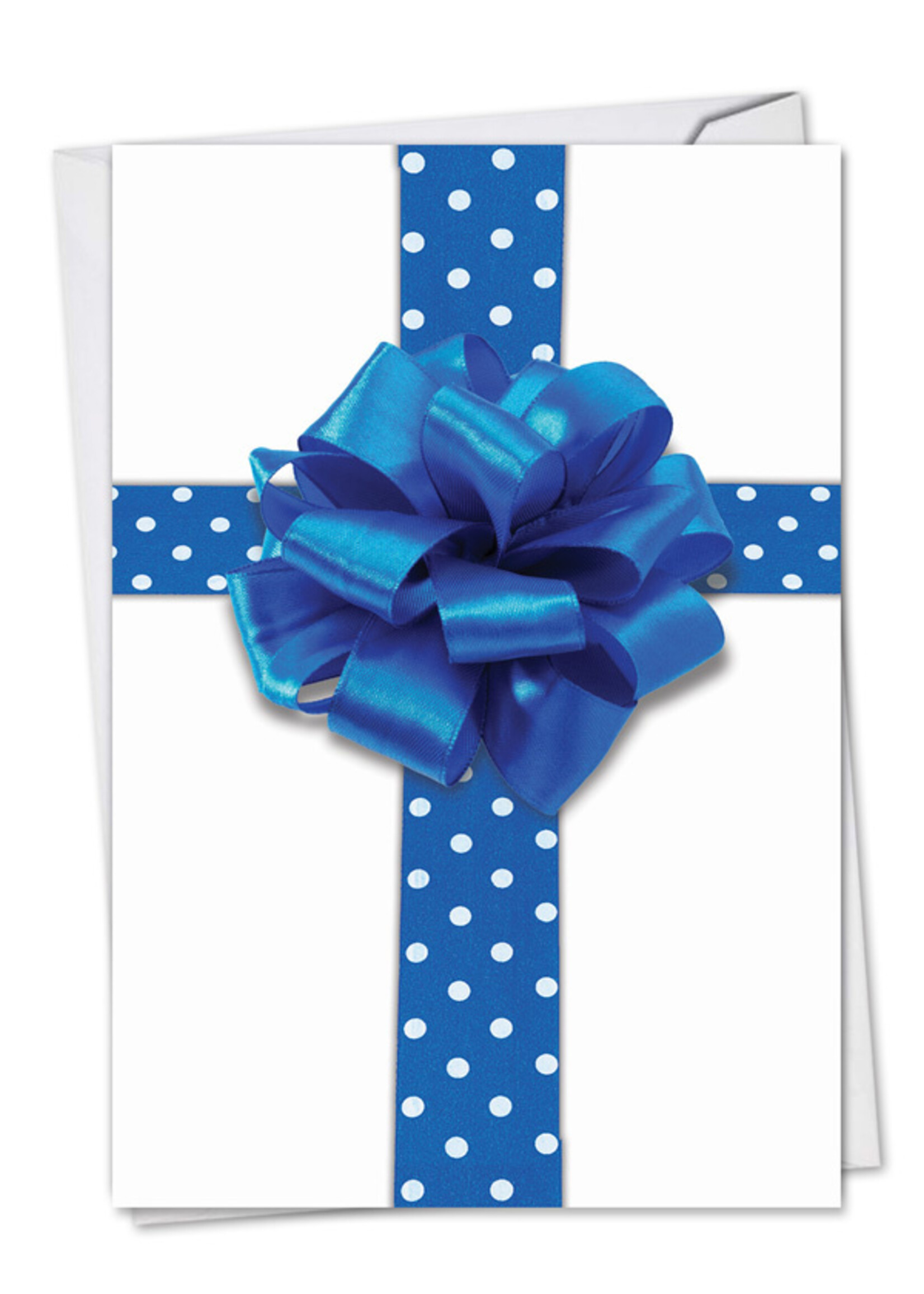 Card HANUKKAH Blue Gift Bow