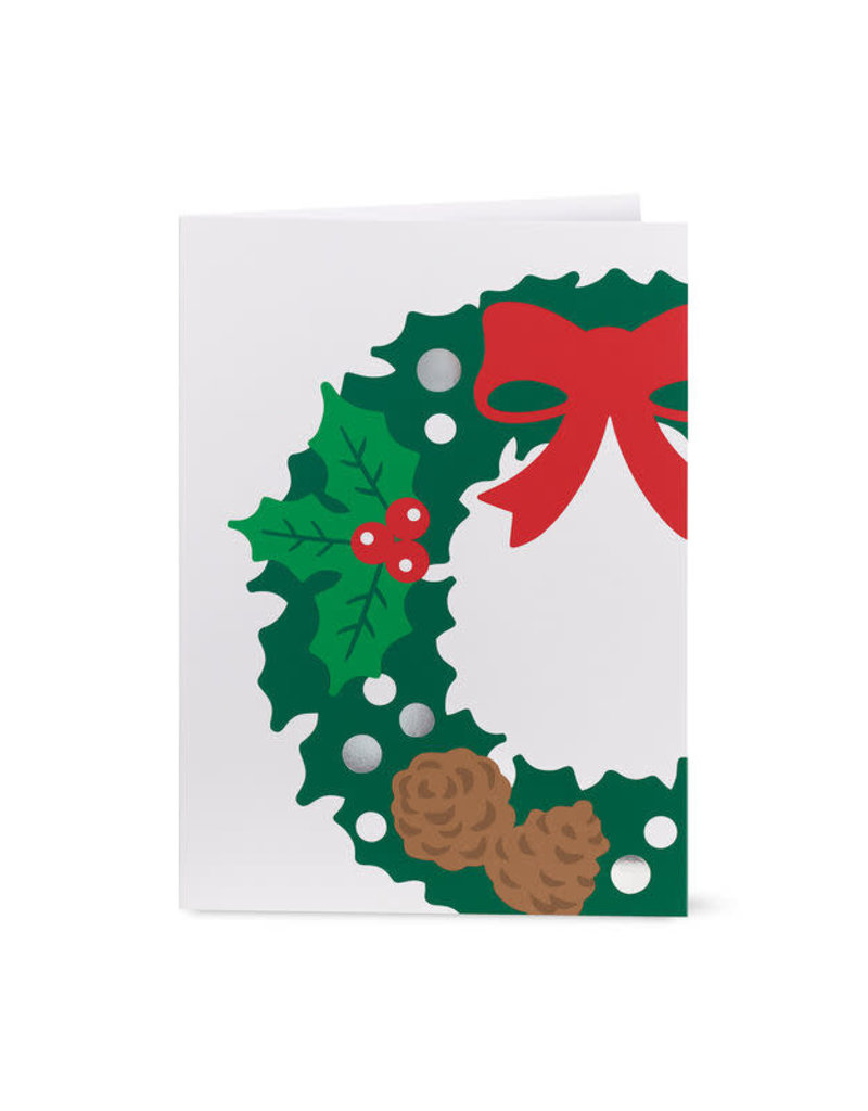 Card Bx Xmas Holly Wreath Pop Up Elysian Fields