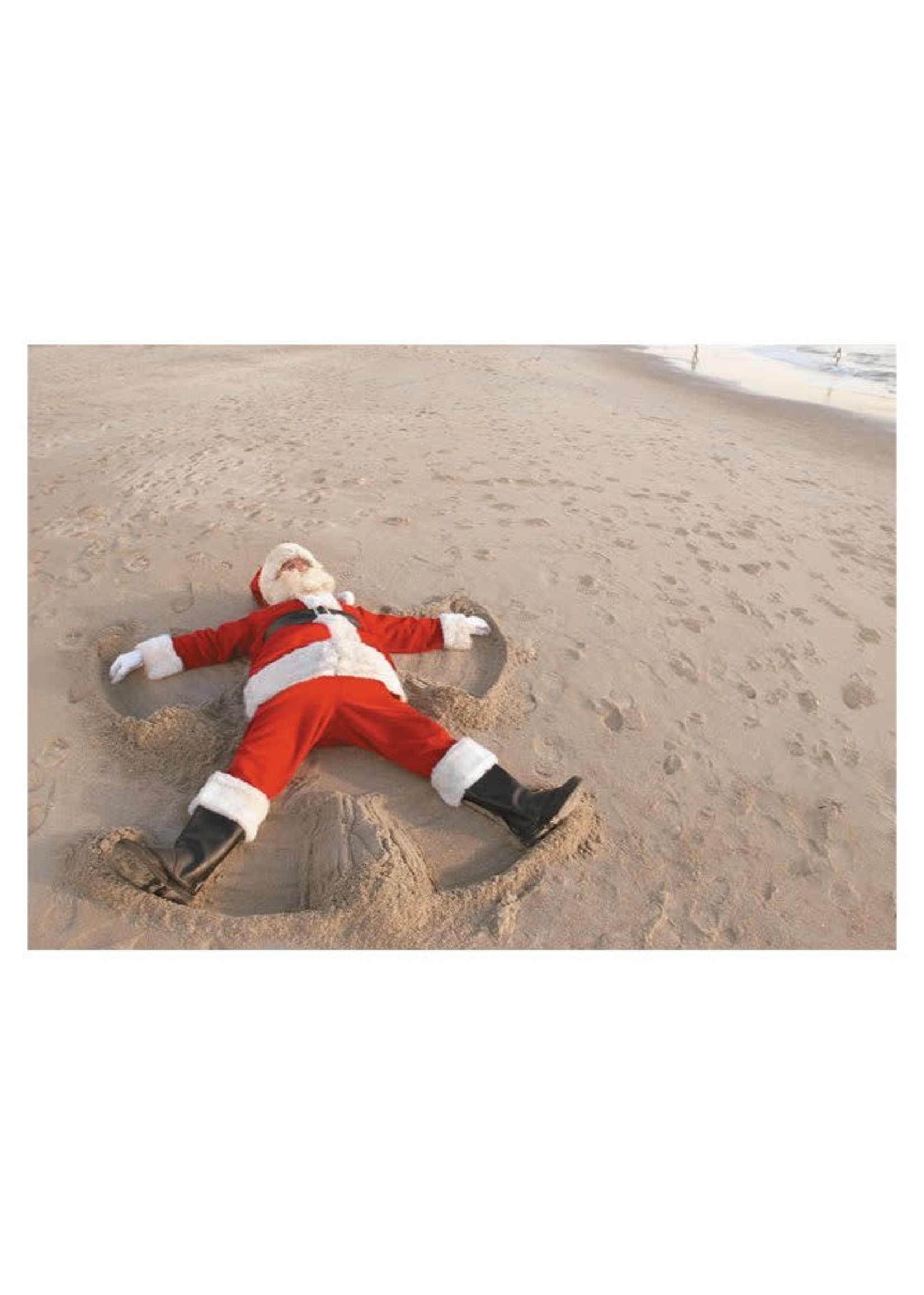 Card XMAS Santa Snow Angel in Sand 10ct
