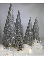 Tree Double Cone 17" Silver