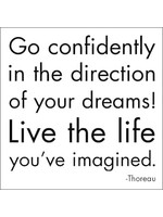 Quotable Magnet Go Confidently - Thoreau