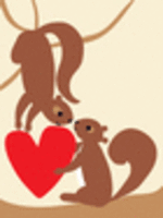 Card VDAY * 2 Squirrels