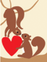 Card LOVE 2 Squirrels