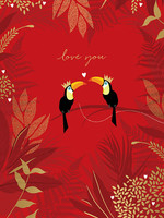 Card LOVE Toucans