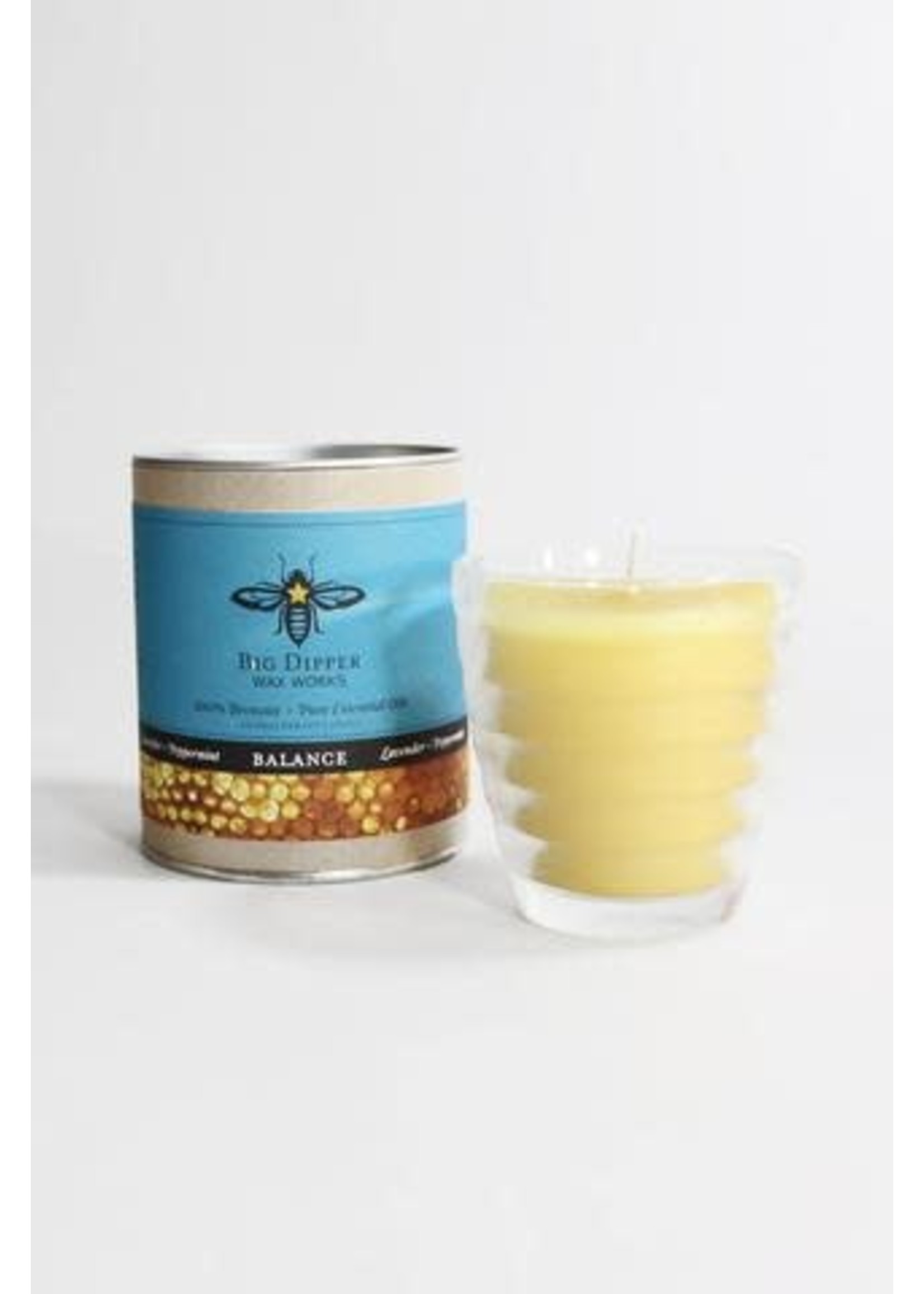 Pure Beeswax Candle in Beehive Glass