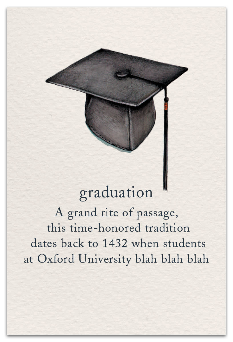 Card GRAD Graduation Cap A Grand Rite Of Passage Elysian Fields