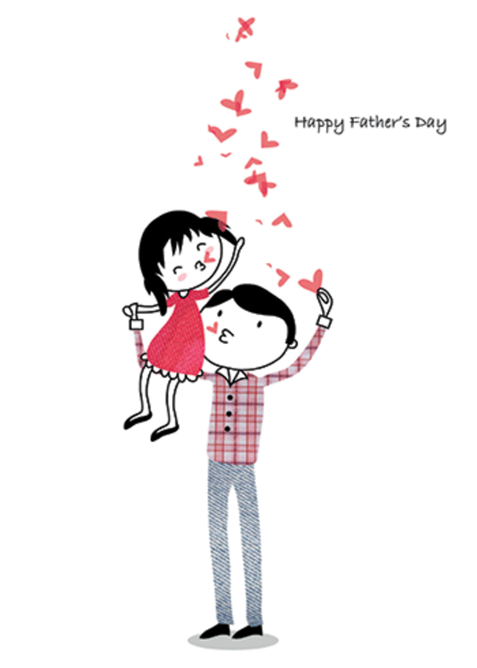 CARD Fday Father's Day Hearts