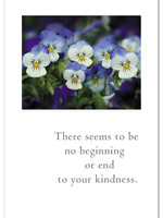 CARD TY Purple&White Flowers - There seems to be no beginning...