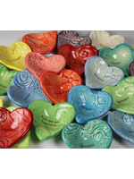 Giving Heart Bowl Asst Colors & Words Ceramic