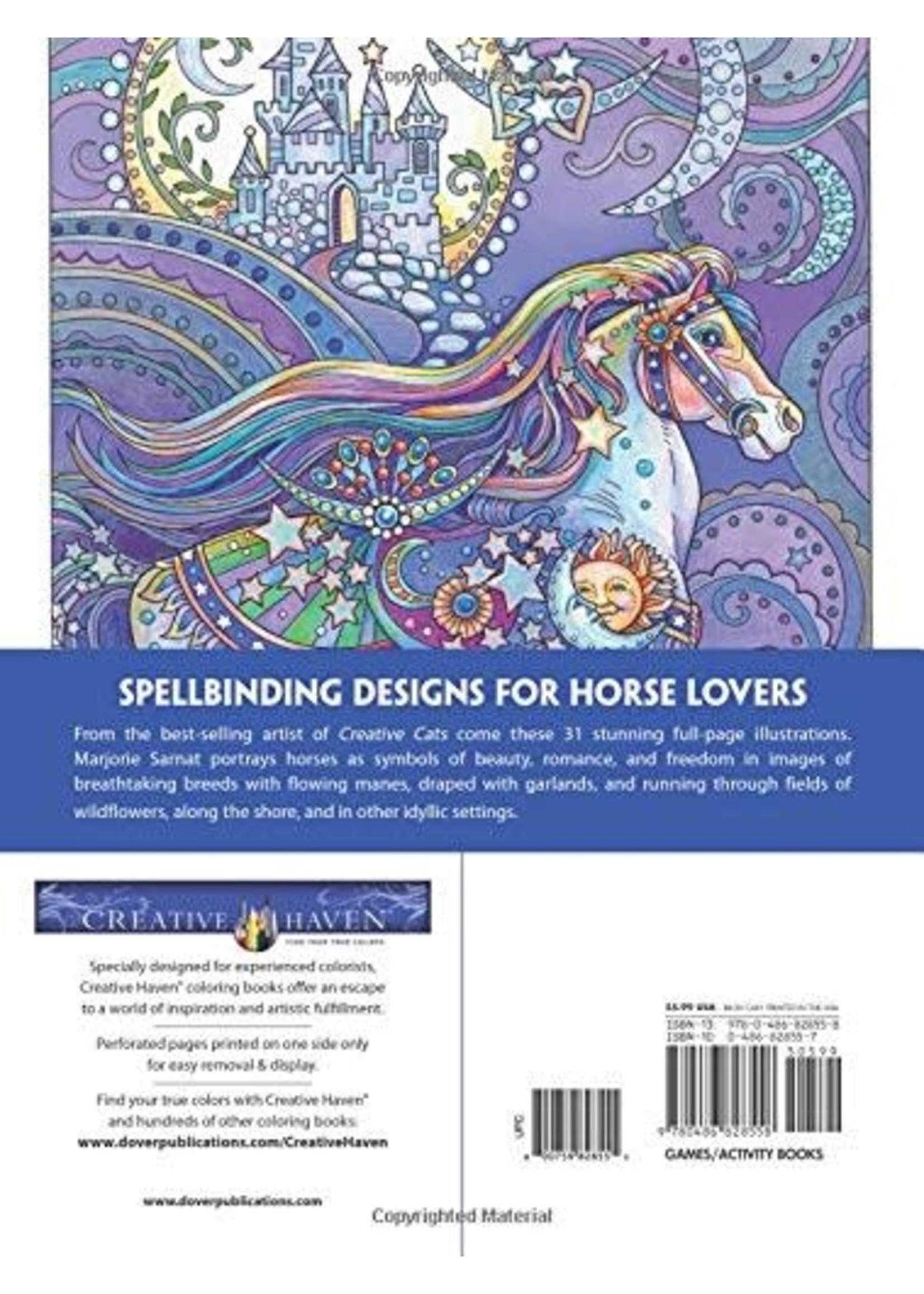Creative Haven Dream Horses Coloring Book