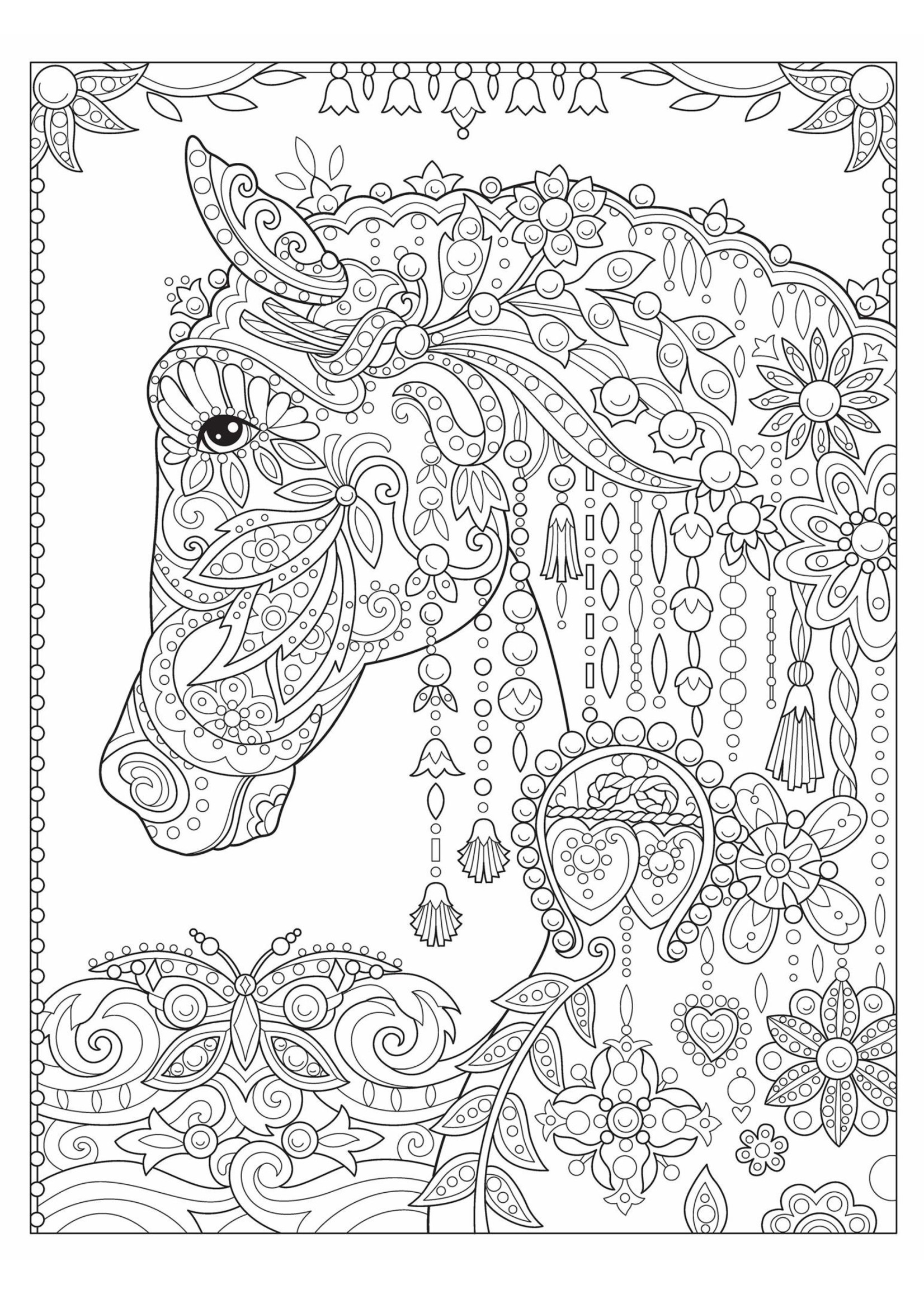 Creative Haven Dream Horses Coloring Book