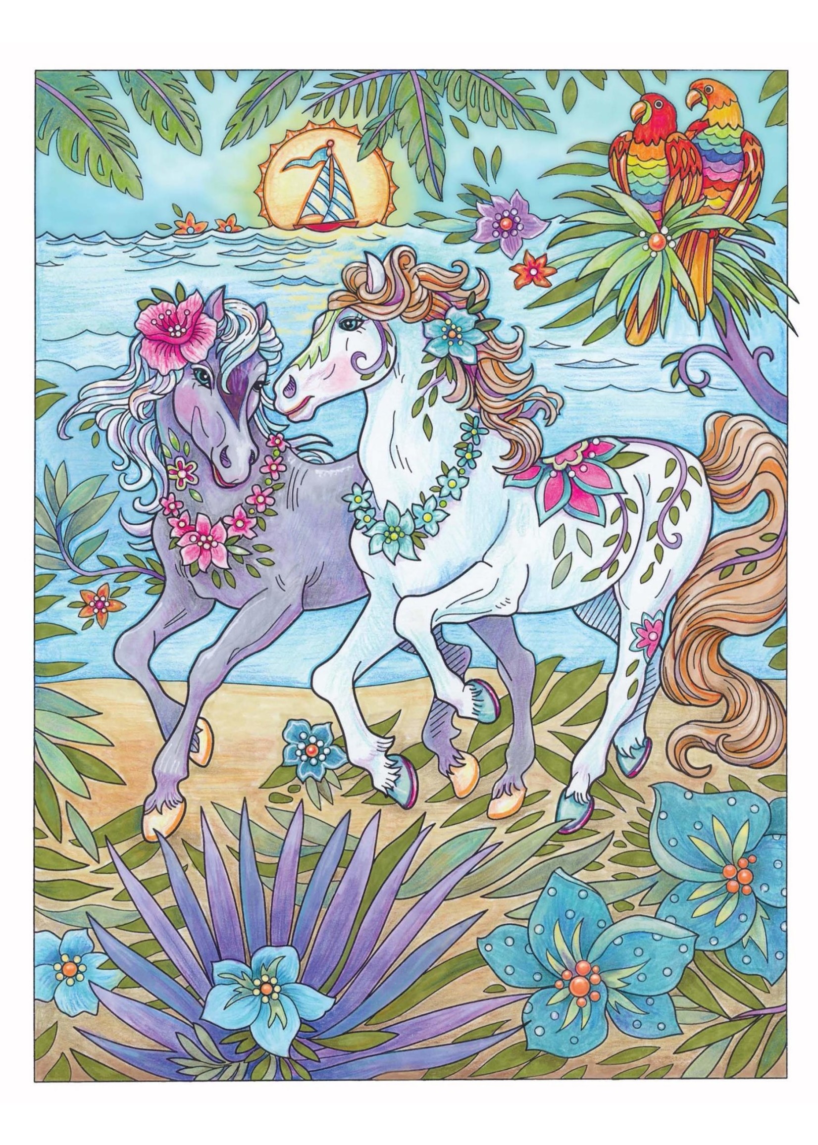 Creative Haven Dream Horses Coloring Book