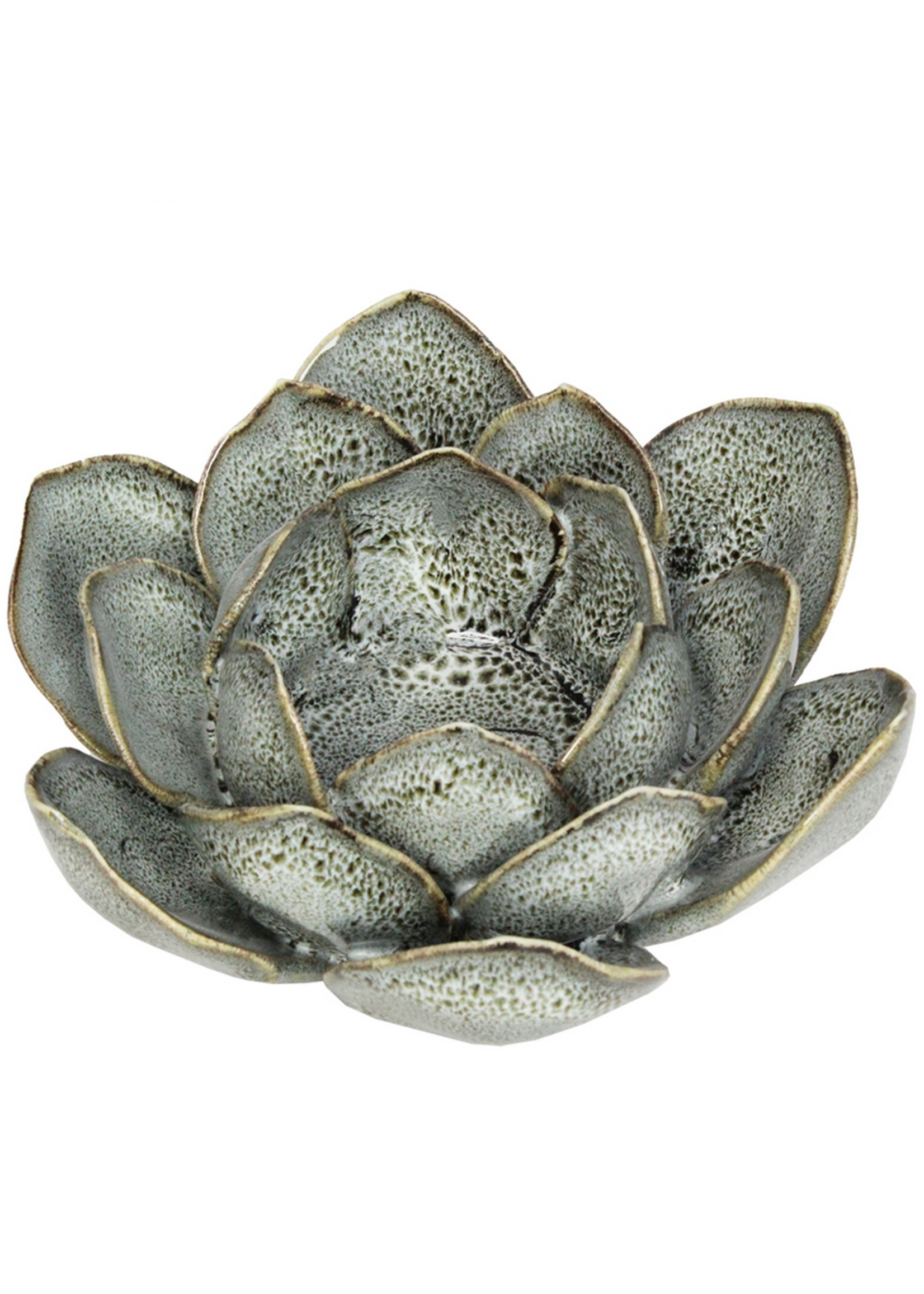 World Buyers Porcelain Lotus Tea Light Holder