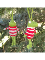 Melange Yarn Frog Ornament