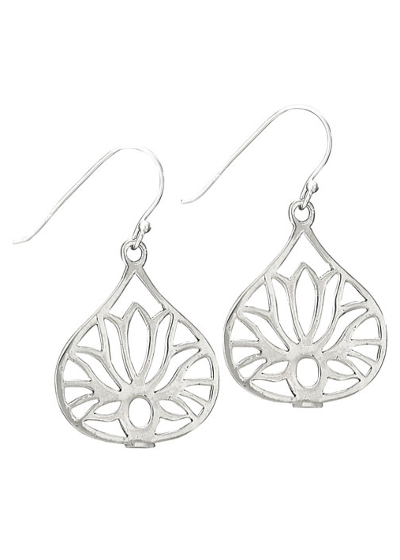 Earring Open Cutout Lotus