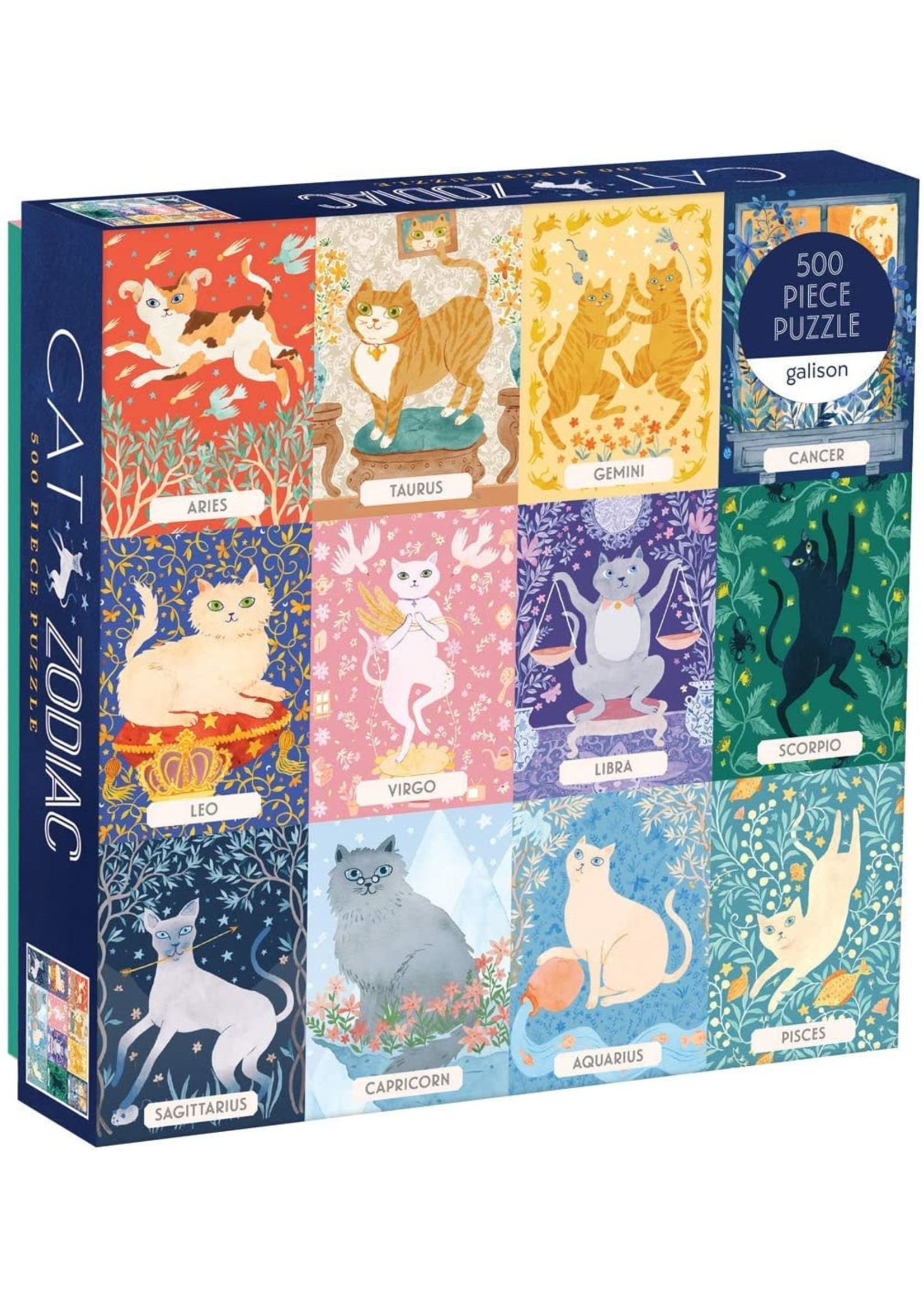 Puzzle 500pc. Cat Zodiac -  CHRONICLE BOOKS