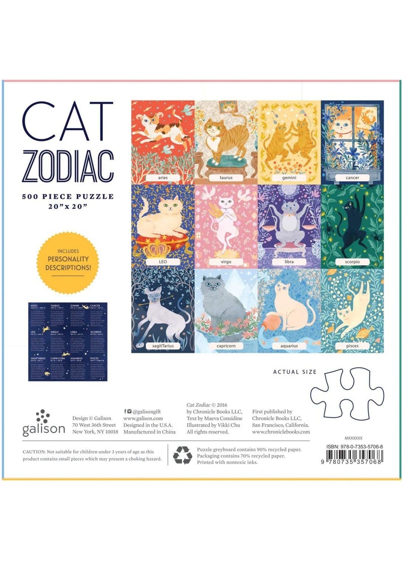 Puzzle 500pc. Cat Zodiac -  CHRONICLE BOOKS