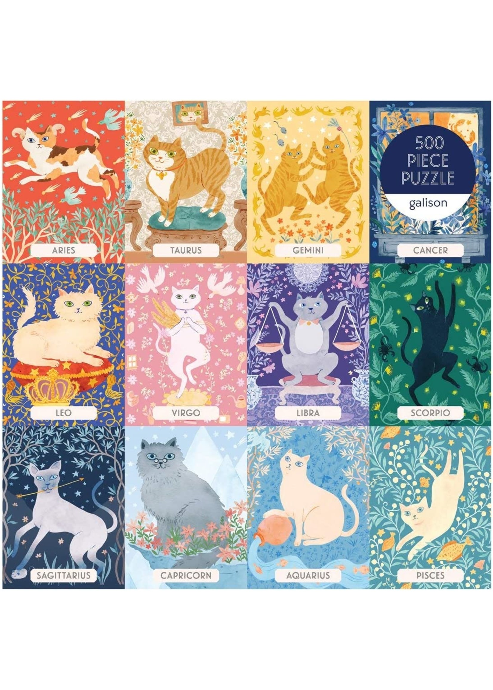 Puzzle 500pc. Cat Zodiac -  CHRONICLE BOOKS