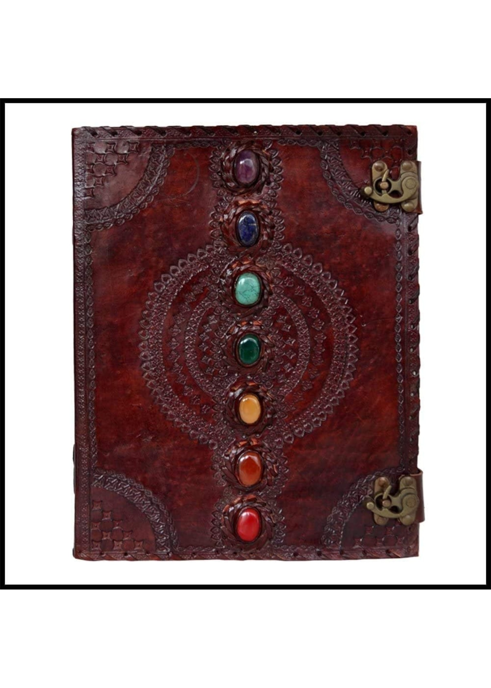 10"x7" Leather Seven Chakra Journal