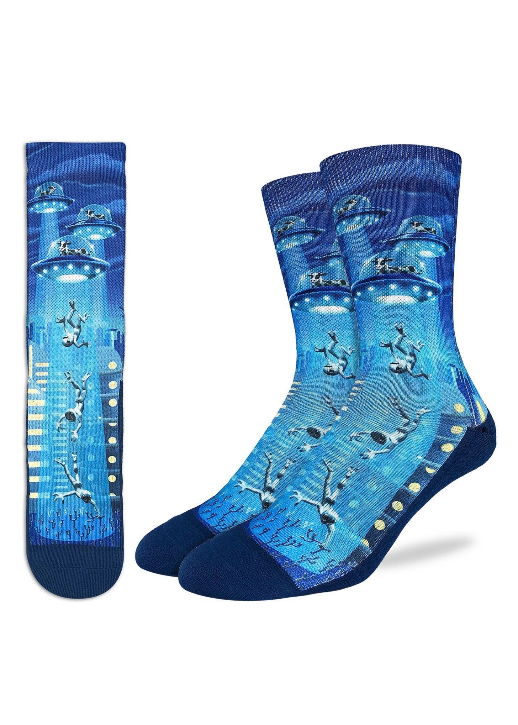 Men's Cows Abducting Aliens Socks