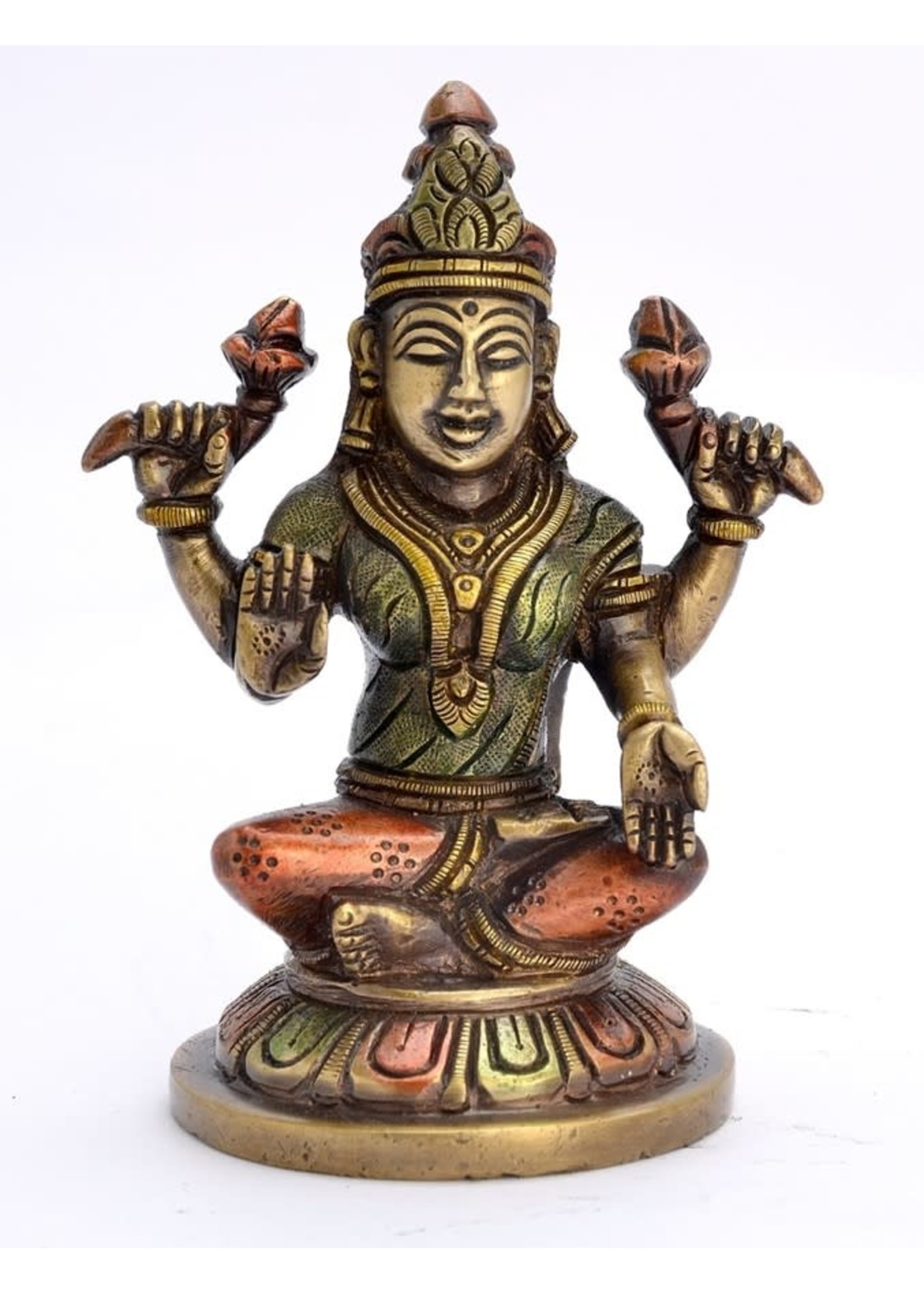 Statue Brass Lakshmi Sitting